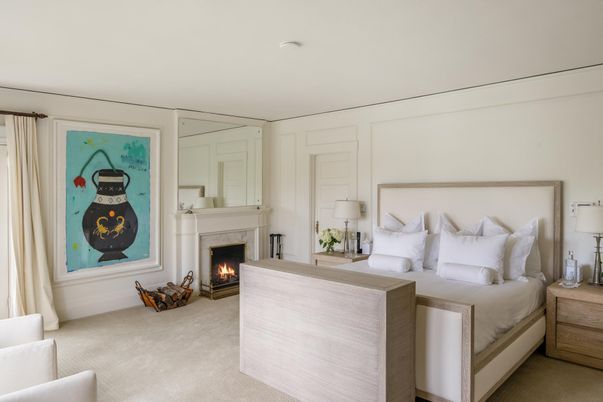 Bedroom, Fireplace, Interior