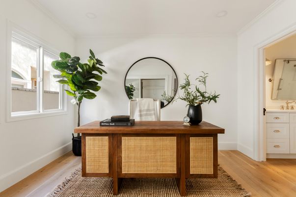 Home Office, Interior, Wood Texture Flooring