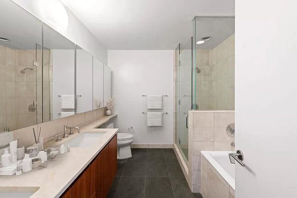 Bathroom, Dual Sink Vanities, Glass Shower, Interior