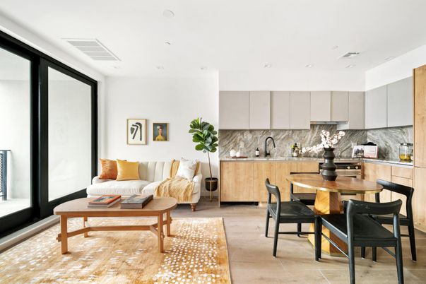 Dining room, Interior, Kitchen, Living room, Recessed Lighting, Stainless Steel Appliances