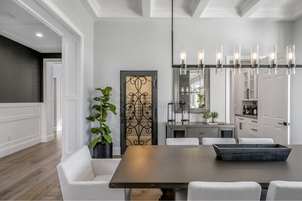 Interior, Pendant Lights, Recessed Lighting, Wood Texture Flooring