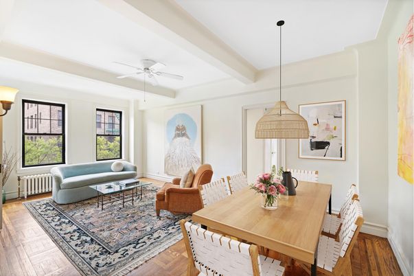 Dining room, Interior, Living room, Pendant Lights, Wood Texture Flooring