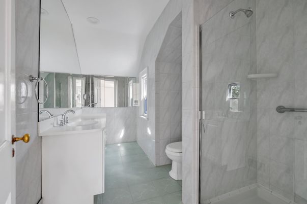 Bathroom, Glass Shower, Interior, Marble Walls