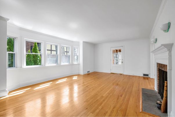 Empty room, Fireplace, Interior, Wood Texture Flooring