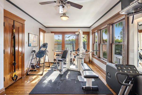 Fitness Equipment, Interior, Wood Texture Flooring