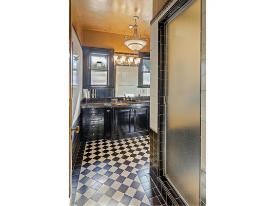 Bathroom, Chandelier, Interior