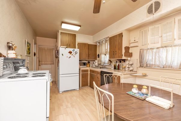 Interior, Kitchen, Wood Texture Flooring