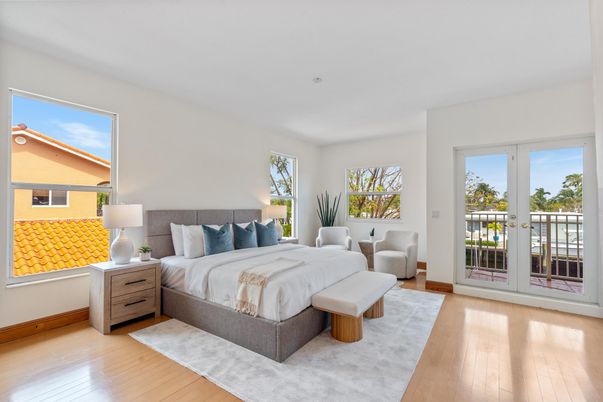 Bedroom, Interior, Wood Texture Flooring