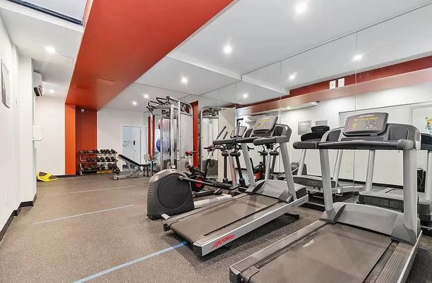 Fitness Equipment, Gym, Interior, Recessed Lighting