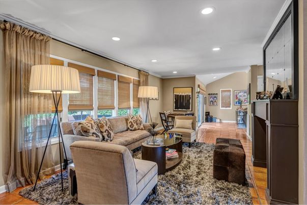 Interior, Living room, Recessed Lighting