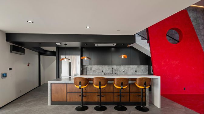 Interior, Kitchen, Pendant Lights, Recessed Lighting