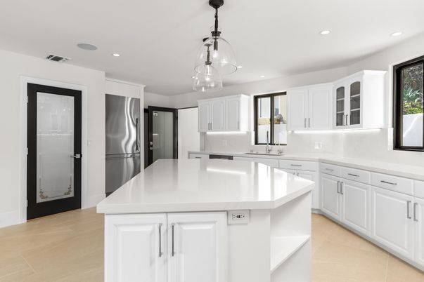Interior, Kitchen, Pendant Lights, Recessed Lighting, Stainless Steel Appliances