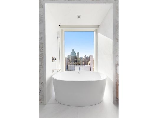 Bathroom, Free Standing Baths, Interior, Marble Walls
