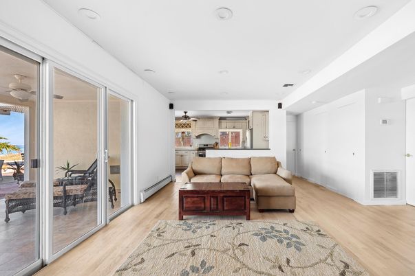 Interior, Kitchen, Living room, Pendant Lights, Recessed Lighting, Wood Texture Flooring