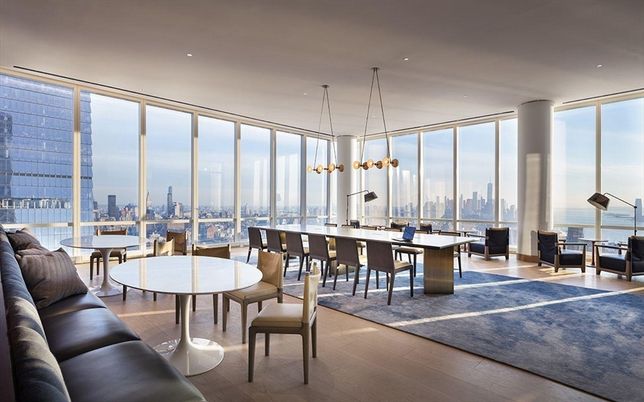 Dining room, Interior, Living room, Pendant Lights, Recessed Lighting, Wood Texture Flooring
