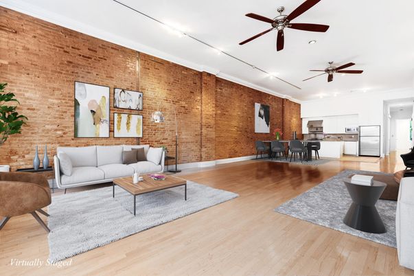 Dining room, Interior, Kitchen, Living room, Stainless Steel Appliances, Stone Walls, Wood Texture Flooring
