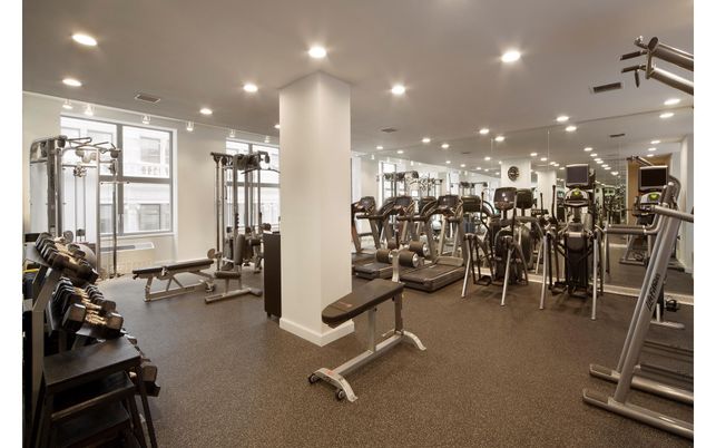 Fitness Equipment, Gym, Interior, Recessed Lighting