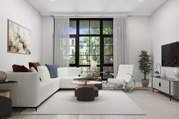 Interior, Living room, Recessed Lighting