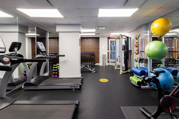 Fitness Equipment, Gym, Interior, Recessed Lighting
