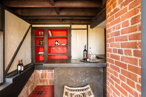 Interior, Stone Walls, Wooden Beams