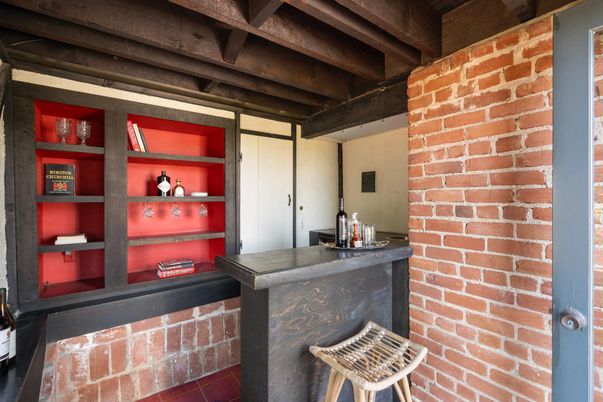 Interior, Stone Walls, Wooden Beams