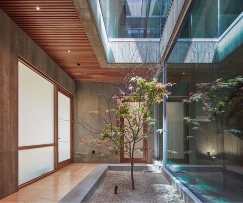 Interior, Recessed Lighting, Wooden Ceilings, Wood Texture Flooring
