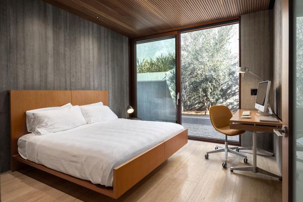 Bedroom, Home Office, Interior, Wood Texture Flooring