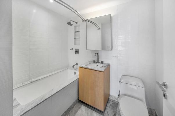 Bathroom, Interior, Marble, Recessed Lighting