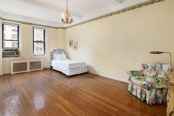 Bedroom, Chandelier, Interior, Wood Texture Flooring
