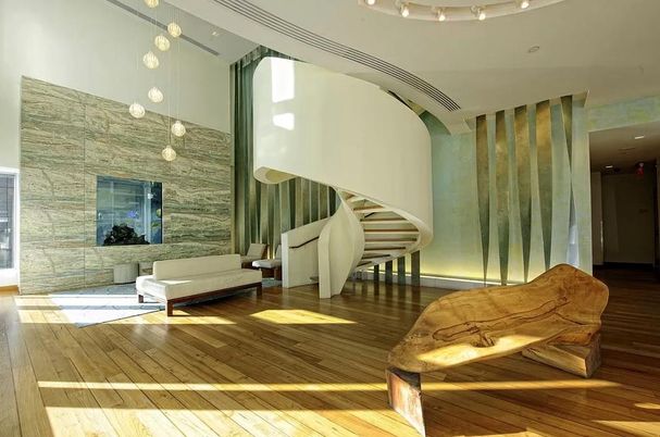 Interior, Pendant Lights, Recessed Lighting, Wood Texture Flooring