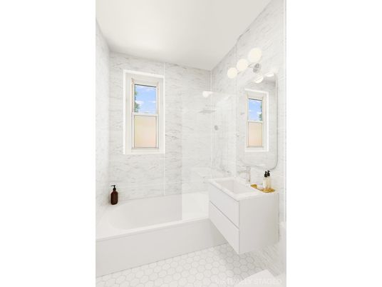 Bathroom, Glass Shower, Interior, Marble Walls