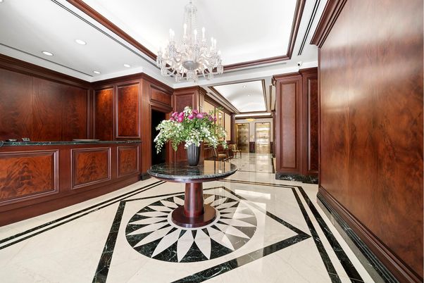 Chandelier, Interior, Marble, Recessed Lighting, Wooden Walls