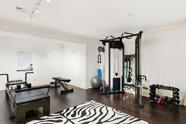 Fitness Equipment, Interior, Recessed Lighting, Wood Texture Flooring
