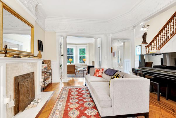 Fireplace, Interior, Living room, Piano, Wood Texture Flooring