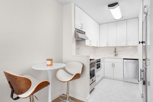 Interior, Kitchen, Marble Walls, Stainless Steel Appliances