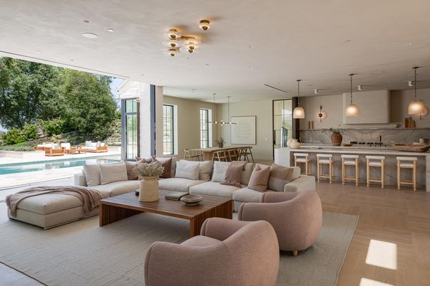 Dining room, Interior, Kitchen, Living room, Pendant Lights, Recessed Lighting, Wood Texture Flooring