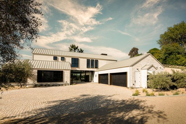 Attached, Backyard, Exterior, Facade, Farmhouse