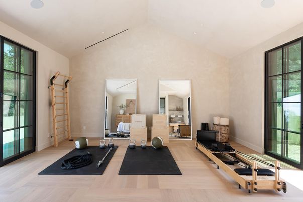 Fitness Equipment, Interior, Recessed Lighting, Wood Texture Flooring