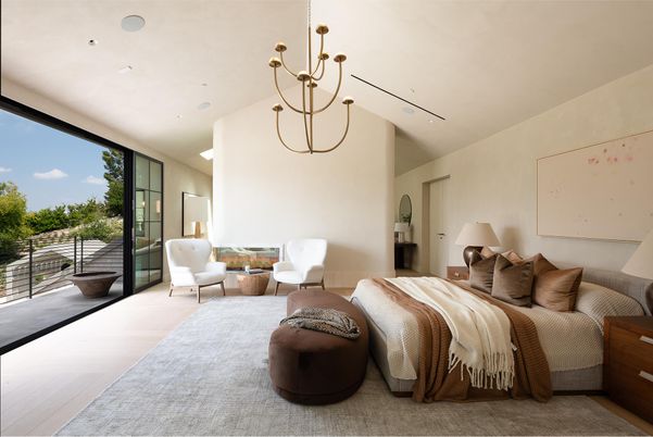 Bedroom, Interior, Pendant Lights, Recessed Lighting