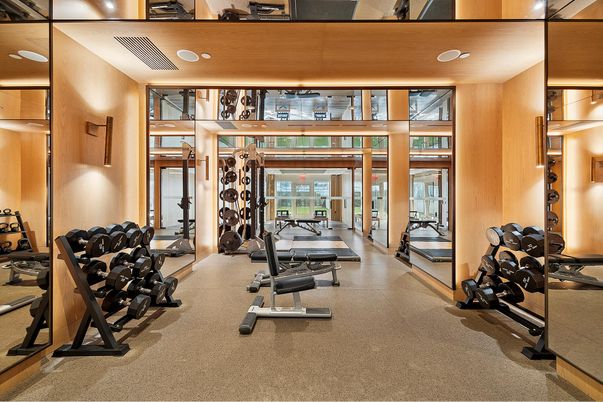 Fitness Equipment, Gym, Interior, Recessed Lighting