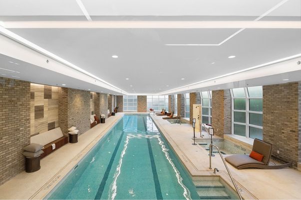 Interior, Pool, Recessed Lighting, Stone Walls
