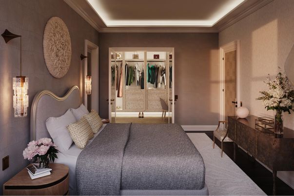 Bedroom, Interior, Recessed Lighting