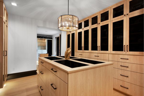 Chandelier, Interior, Kitchen, Pendant Lights, Recessed Lighting, Wood Texture Flooring
