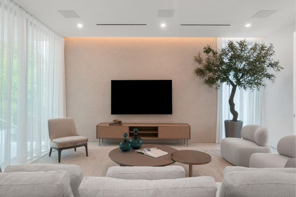 Interior, Living room, Recessed Lighting