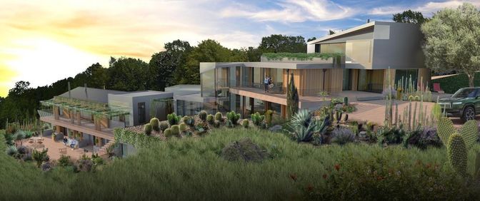 Backyard, Exterior, Facade, Modern