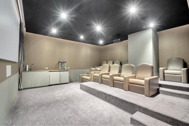 Home Theatre Room, Interior, Recessed Lighting, Theatre Room