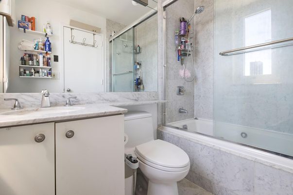 Bathroom, Glass Shower, Interior, Marble Walls