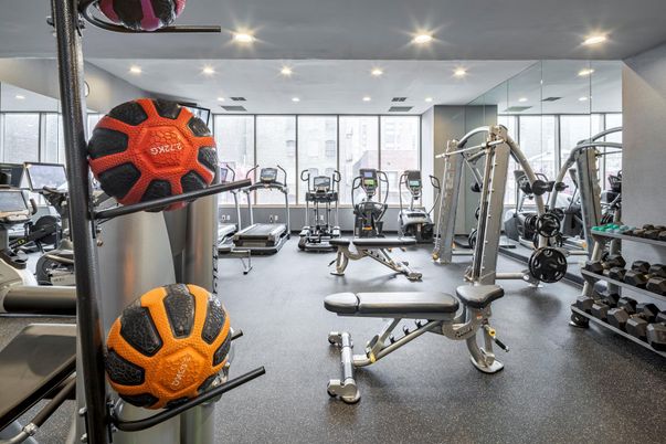 Fitness Equipment, Gym, Interior, Recessed Lighting
