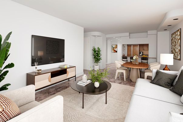 Dining room, Interior, Living room, Recessed Lighting