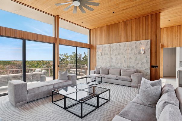 Interior, Living room, Recessed Lighting, Wooden Ceilings, Wooden Walls